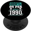 Swing Drive Repeat Golf Birthday Party S 100% su Par Since 1990 Anno di nascita Golf Tema Compleanno PopSockets PopGrip Adesivo