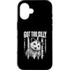 Silly Chaos Club Custodia per iPhone 16 Got Too Silly Funny Opossum Dietro Prison Bars Mammal Meme