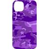 Colorful Camouflage & Swirl Camo Hunting Custodia per iPhone 14 Plus Viola Viola Lilla Camo Pattern Ramoscello Camouflage