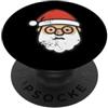 santa glasses hat christmas icon winter Babbo Natale con occhiali PopSockets PopGrip Adesivo