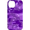Colorful Camouflage & Swirl Camo Hunting Custodia per iPhone 14 Viola Viola Lilla Camo Pattern Ramoscello Camouflage