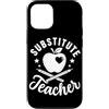 Bellquill Substitute Teacher Designs Custodia per iPhone 12/12 Pro Substitute Teacher Apple Heart Crossed Pencil Badge