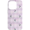Grids & Checkerboard Pattern Gifts Custodia per iPhone 14 Pro Lavanda Gingham Mini Fiori Lilla Motivo A Scacchi