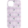 Grids & Checkerboard Pattern Gifts Custodia per iPhone 14 Plus Lavanda Gingham Mini Fiori Lilla Motivo A Scacchi