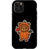 bear pumpkin costume candy apple hallowe Custodia per iPhone 11 Pro Costume da zucca orso con mela caramella