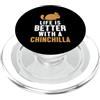 XXL Chinchilla Käfig Zubehör Kuscheltier Life is Better with a cincillà coltivatore di capelli lunghi cincillà PopSockets PopGrip per MagSafe