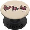 Chicken Coop Humor Floreale Pollo Cottagecore Backyard Flock Farm Living PopSockets PopGrip Adesivo