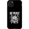 Silly Chaos Club Custodia per iPhone 11 Pro Max Got Too Silly Funny Opossum Dietro Prison Bars Mammal Meme