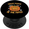 Coolest pumpkin in the patch Funny hallo La zucca più cool nella patch Occhiali da sole zucca di Halloween PopSockets PopGrip Adesivo