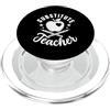 Bellquill Substitute Teacher Designs Substitute Teacher Apple Heart Crossed Pencil Badge PopSockets PopGrip per MagSafe