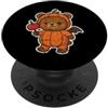bear pumpkin costume candy apple hallowe Costume da zucca orso con mela caramella PopSockets PopGrip Adesivo