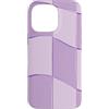 Lavender & Purple Style Gifts Custodia per iPhone 14 Pro Max Motivo a scacchi ondulati lilla griglia contorno viola