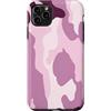 Colorful Camouflage & Swirl Camo Hunting Custodia per iPhone 11 Pro Max Rosa Rosa Prugna Mauve Camo Modello Camouflage Verticale