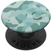 Colorful Camouflage & Swirl Camo Hunting Pallido Aqua Seafoam Camo Pattern Pastel Camouflage PopSockets PopGrip Adesivo