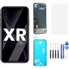 FoxyTech Kit di riparazione schermo per iPhone XR LCD - Vetro touch Assembly Incell FHD - Kit strumenti + guarnizione adesiva + vetro temperato incluso - Modelli A1984 A2105 A2106 A2108 - Garanzia 1 Anno