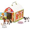 Melissa & Doug Stalla con Chiavistelli, Fienile in legno, 3-6 anni, Regalo per bambini e bambine