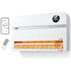 Dreo Radiateur mural intelligent, chauffage électrique pour chambre, oscillation verticale 120°, thermostat réglable, télécommande, minuterie 24h, installation facile, compatible Alexa, WH719S