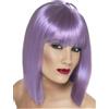Smiffys Parrucca seducente, lilla, corta, scalata con frangetta Halloween