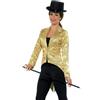SMIFFYS Giacca frac con paillette, dorata, da donna Halloween