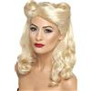 Smiffys Parrucca Pin Up anni '40, bionda, bionda, con boccoli vittoriani Halloween
