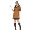 SMIFFYS Costume da fanciulla ispirato ai nativi americani, marrone, con vestito cintuara e bandana Halloween