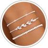 RUEYKEY Bracciale Donna Argento 925 Placcati Oro 14K Bracciali Set Zircone | Tennis Quadrifoglio Cuore Gioielli Oro Argento Bigiotteria Portafortuna Braccialetto Dorato Braccialetti Regalo Donna Ragazza