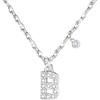 GUOYU 26 Collana Iniziale Lettera di Compleanno da Donne Ragazze, Collana con Lettera in Zirconi d'Argento Ciondolo, Personalizzazione Idee Regalo di Compleanno Celebrazione