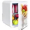 YU YUSING Frigorifero Piccolo da 8L con Specchio LED, Mini Frigo, Bianco | Mini Frigo da Camera da Letto con Raffreddamento/Riscaldamento, Frigo Portatile 12 V/220 V, Ufficio, Auto, Campeggio, Bianco