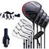 Generic Set completo di mazze da golf per principianti da uomo, set completo di sacca da golf standard da uomo con manico destro in carbonio, confezione da 12 con borsa per carrello