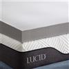 Lucid Materasso topper in memory foam LUCID, 90x190 cm, con carbone di bambù, spessore 10 cm