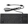 Selius Tastiera USB cablata con touchpad integrato e funzione HUB