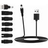 Lustrens 8 caricabatterie da 5V per rasoi - adattatore USB con 7 adattatori