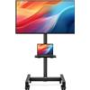 Lustrens Supporto TV, pieghevole, per schermi TV da 13 a 50 pollici, supporto TV con ruote, carrello TV mobile fino a 20 kg, supporto TV da pavimento con massima compatibilità VESA 200 x 20