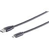 Lustrens Cavo adattatore USB-A a USB-C 2.0, nero, 1,8 metri