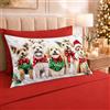 PETTI Artigiani Italiani - Lenzuola in Cotone con Federe in Stampa Digitale di Natale, Lenzuola Natalizie 2 Piazze, Completo Letto Matrimoniale Maxi, Xmas 9 Rosso, 100% Made in Italy