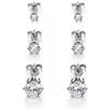 AB-GLOBAL SRL MYLOVLY GIOIELLI MUST HAVE ORECCHINO TRIS PUNTI LUCE ARGENTO