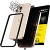 NEW'C Pellicola Vetro Privacy per iPhone 16 Pro + Protezione Fotocamera | Set da 6, 3x Vetri Temperati + 3x Protezioni Fotocamera, Nero, Vetro Privacy, Kit Installazione Incluso, Privacy 28°