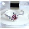Anello Donna Solitario Diamante Rosa Certificato 1,19 Ct Argento 925 Nuovo