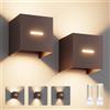 Klighten 2 Pezzi Applique da Parete Esterno con Lampadina G9 Sostituibile | Angolo del Fascio Regolabile, Impermeabile IP54, Corpo in Alluminio, 3000K Lampada da Parete per Interno/Esterno (Bronze)