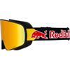 Red Bull Spect Eyewear - Maschera da sci - Rush Black - Orange With Red Mirror in Pelle - Nero