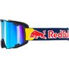 Red Bull Spect Eyewear - Maschera da sci - Park Blue - Smoke With Ice Blue Mirror in Pelle - Blu navy