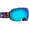 Red Bull Spect Eyewear - Maschera da sci - Bent Blue - Smoke With Blue Mirror in Pelle - Blu navy