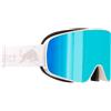 Red Bull Spect Eyewear - Maschera da sci - Rush White - Smoke With Blue Mirror in Pelle - Bianco