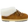 Moonboot - Calzature da esterno calde e impermeabili - Moon Boot Evx Mule Suede Cognac Natural per Donne in Pelle - Taglia Bambino 37-38 - Marrone
