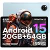 DOOGEE Tab A9+ Android 16 Tablet 11 Pollici, Unisoc T7200 Octa Core 8580 mAh, 20 GB RAM + 64 GB ROM (TF 2 TB), Gaming Tablet PC WiFi 5, 90 Hz 1080p, WidevineL1/Face ID/OTG/GPS/doppio altoparlante
