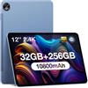 DOOGEE T20 Ultra Tablet 12 Pollici, 32GB RAM 256GB ROM(2TB TF) Tablet con Sim, Helio G99 Octa-Core Tablets Android, 10800mAh, 2.4K FHD+, 16MP+8MP Dual SIM, 4G LTE /5G WiFi/GPS/Widevine L1