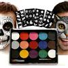 Prtoworior Kit Truccabimbi Halloween Face Painting 15 Colori Trucco Viso | Body painting colorato e ipoallergenico con sagome Festa di Halloween