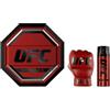 UFC Ultimate K.O. Profumo Uomo Confezione 2 Pezzi | Cofanetto Regalo, Eau de Parfum 100ml e Body Spray 200ml, Set Fragranza Ambrata, Aromatica e Legnosa