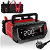 Haisito Caricabatterie per auto P20Pro, 12 V, 24 V, 20 A, caricabatterie rapido intelligente per ioni di litio LiFePO4, batterie al piombo acido (AGM, GEL, EFB, MF, ecc.), navi, camion, macchine