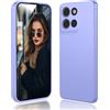 DESSEN Cover per Motorola Moto G15 - Liquido Silicone Custodia Antiurto Protezione Case Sottile e Morbida TPU Bumper con Fodera Microfibra Antigraffio, Viola